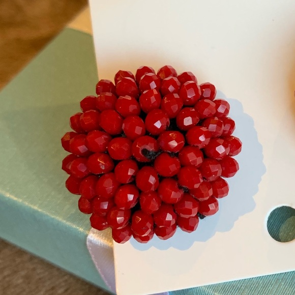 Grapefruit Statement Earrings Handmade Summer - Picture 2 of 5